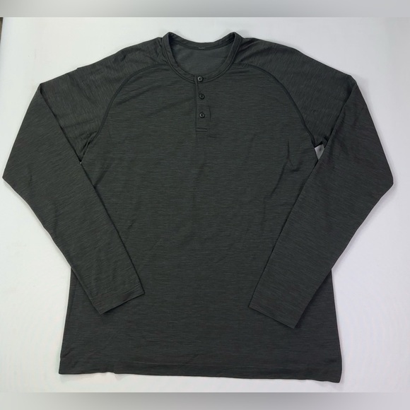 lululemon athletica Other - Lululemon Henley long sleeve shirt dark grey size XL